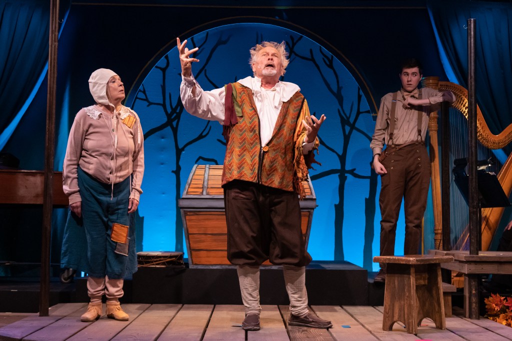 The Mute in the Fantasticks at Town Hall Arts Center 2021. With Diane Wziontka & John Ashton. Photo: Rachel Graham.